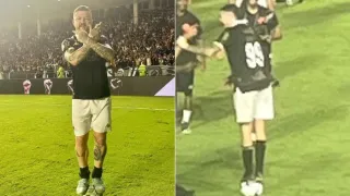Jogadores do Vasco sobem na bola para rebater provocação de Soteldo