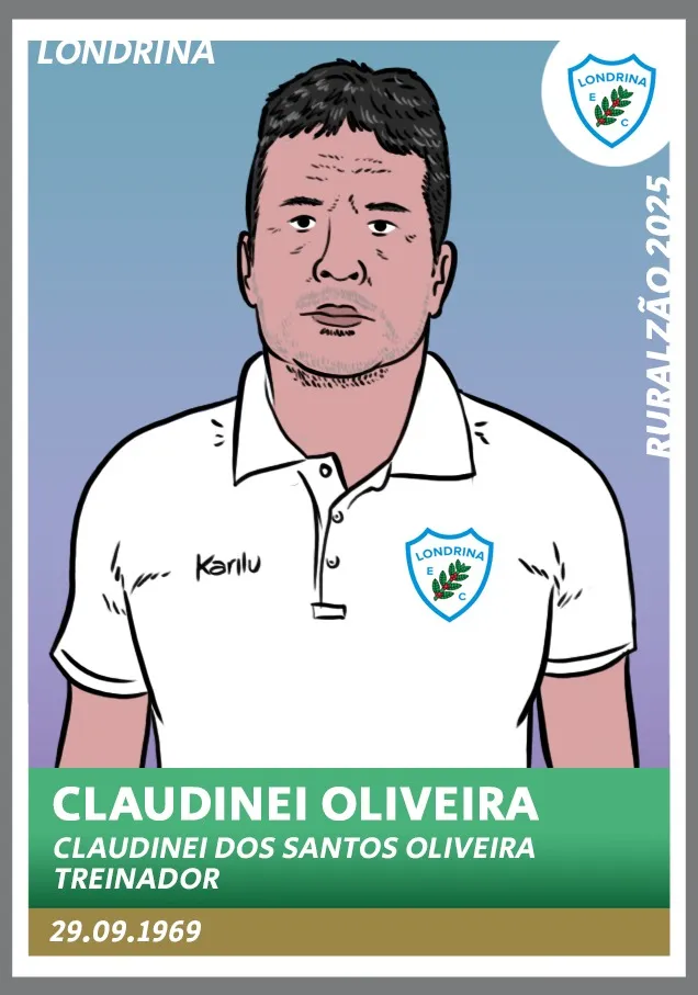 Guia Paranaense 2025 - figurinha Claudinei Oliveira Londrina