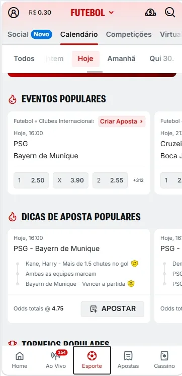 Oferta de Eventos Populares na Superbet em jogo da Liga dos Campeões e sugestão de aposta 