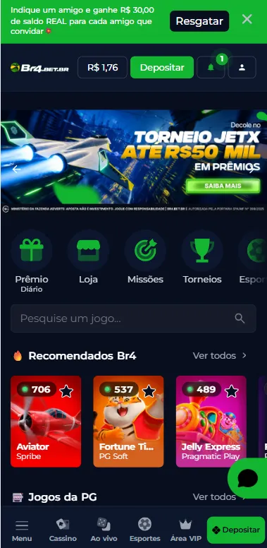 Cassino da Br4Bet com os slots mais populares