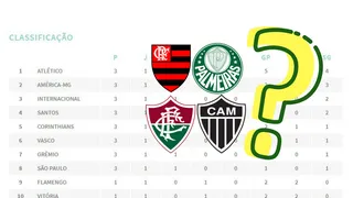Tabela do Brasileirão favorece Flamengo, Palmeiras, Atlético-MG e Fluminense