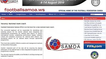 Seleção de Samoa põe anúncio na rede para contratar técnico