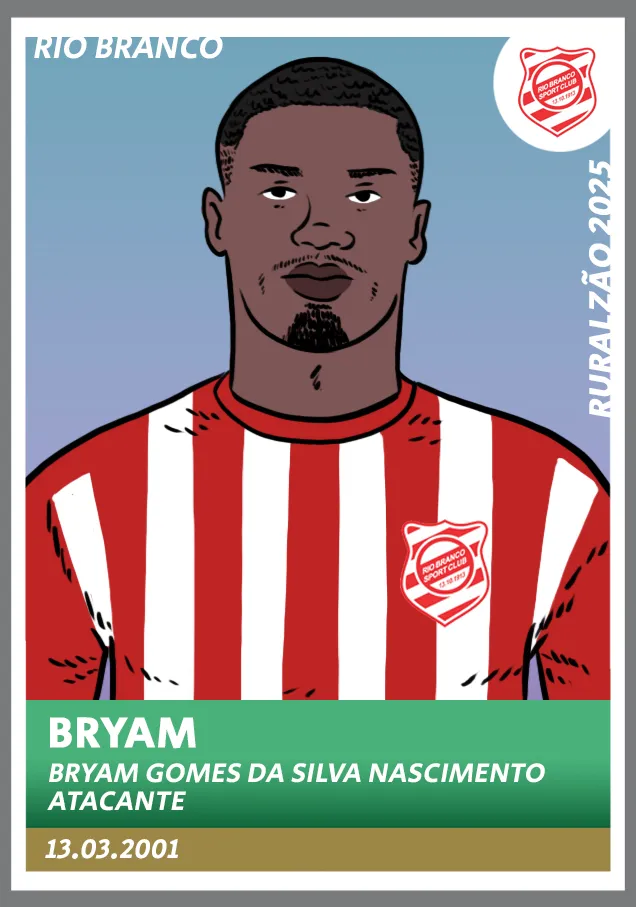 Guia Paranaense 2025 - figurinha Bryam Rio Branco