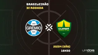 Grêmio x Cuiabá: escalações prováveis, como assistir, data e horário