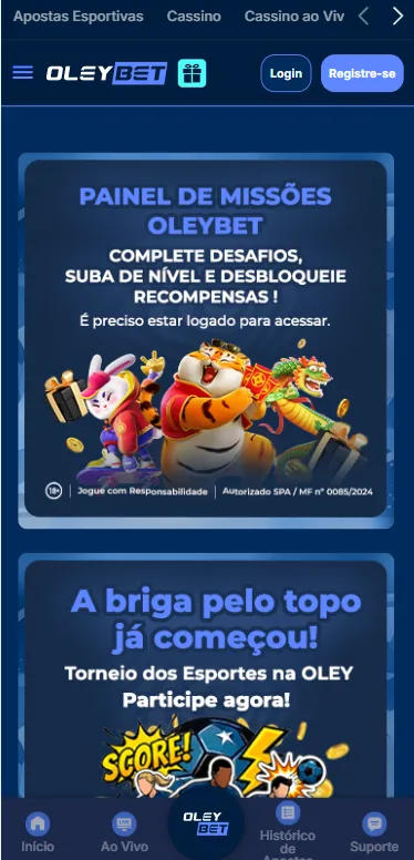 Prromoções de cassino no Oleybet com bônus sem depósito