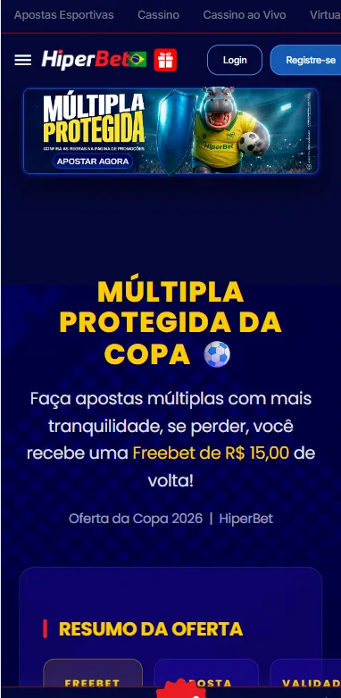 Multipla protegida da Copa do Mundo na Hiperbet