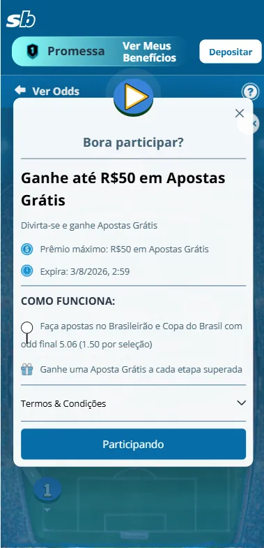Promoção Rumo ao Topo na Sportingbet com aposta extra