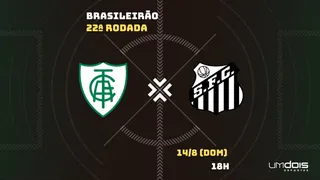 América-MG x Santos: veja onde assistir ao vivo, horário, escalações e arbitragem