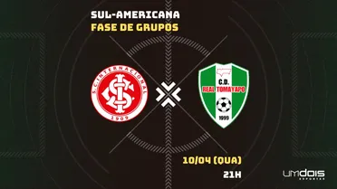 Internacional x Real Tomayapo: escalações prováveis, como assistir, data e horário