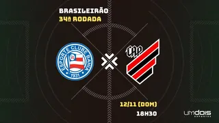 Bahia x Athletico: Escalações prováveis, como assistir, data e horário
