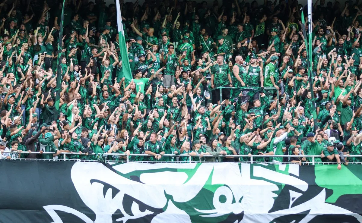Torcida do Coritiba apoia o time nas arquibancadas do Couto Pereira durante jogo do Brasileirão