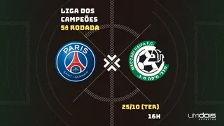 PSG x Maccabi Haifa: veja onde assistir ao vivo, horário, escalações e arbitragem