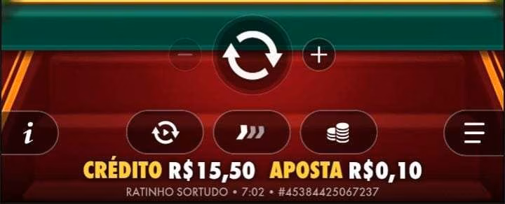 Captura de tela do painel do Ratinho Sortudo