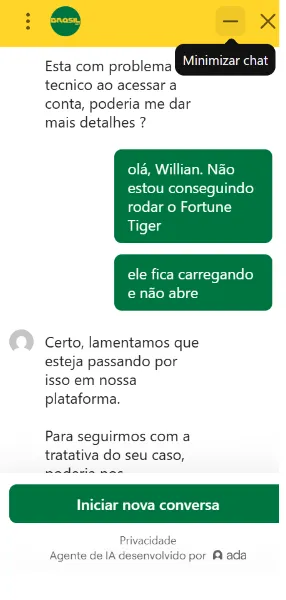 Atendimento no chat ao vivo na Brasilbet