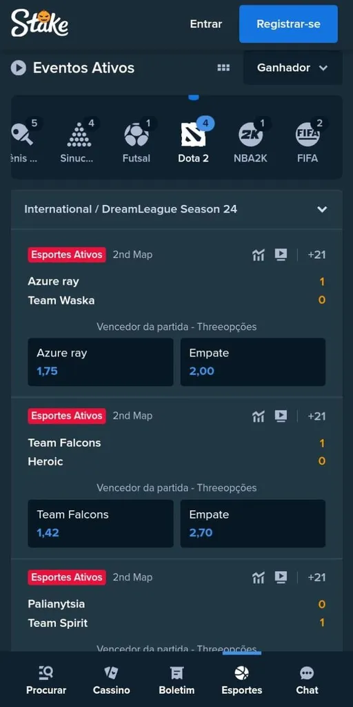 Jogue com responsabilidade. Plataforma disponível só para 18+