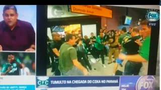Briga no aeroporto do Coritiba vira ‘barrigada’ da Fox Sports; veja vídeo