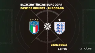 Itália x Inglaterra: escalações prováveis, como assistir, data e horário