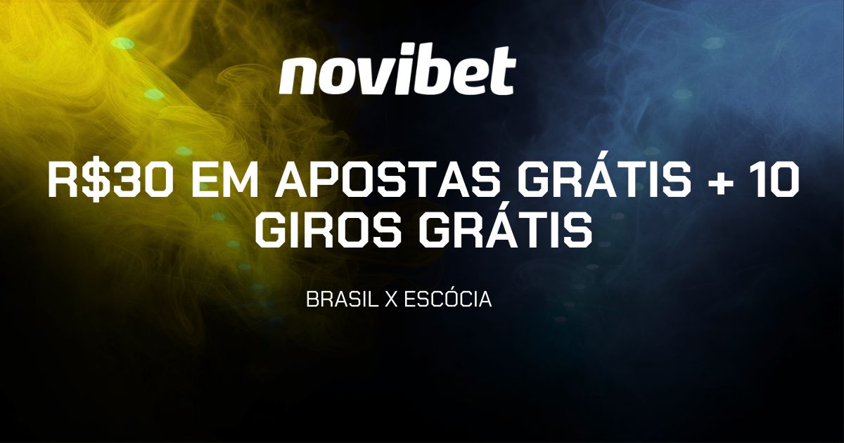 Brasil x Escócia: Novibet libera até R em aposta extra