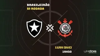 Botafogo x Corinthians: onde assistir, horário, escalações e arbitragem