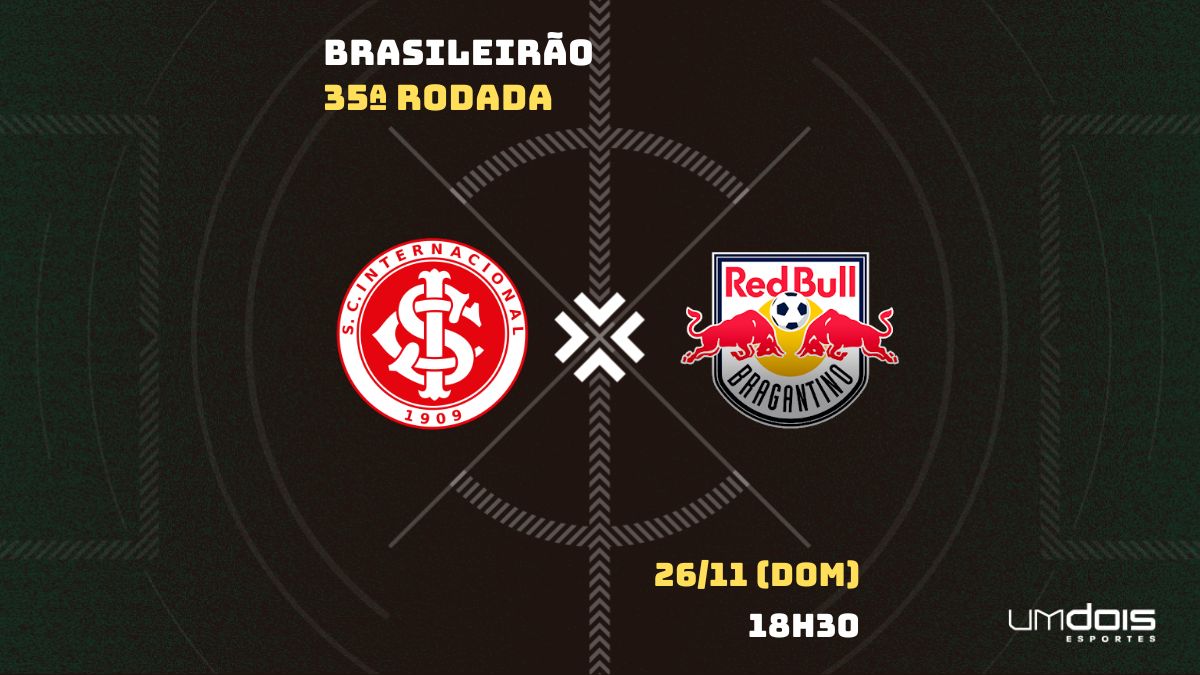 Internacional x Bragantino: escalações prováveis, como assistir, data e horário 