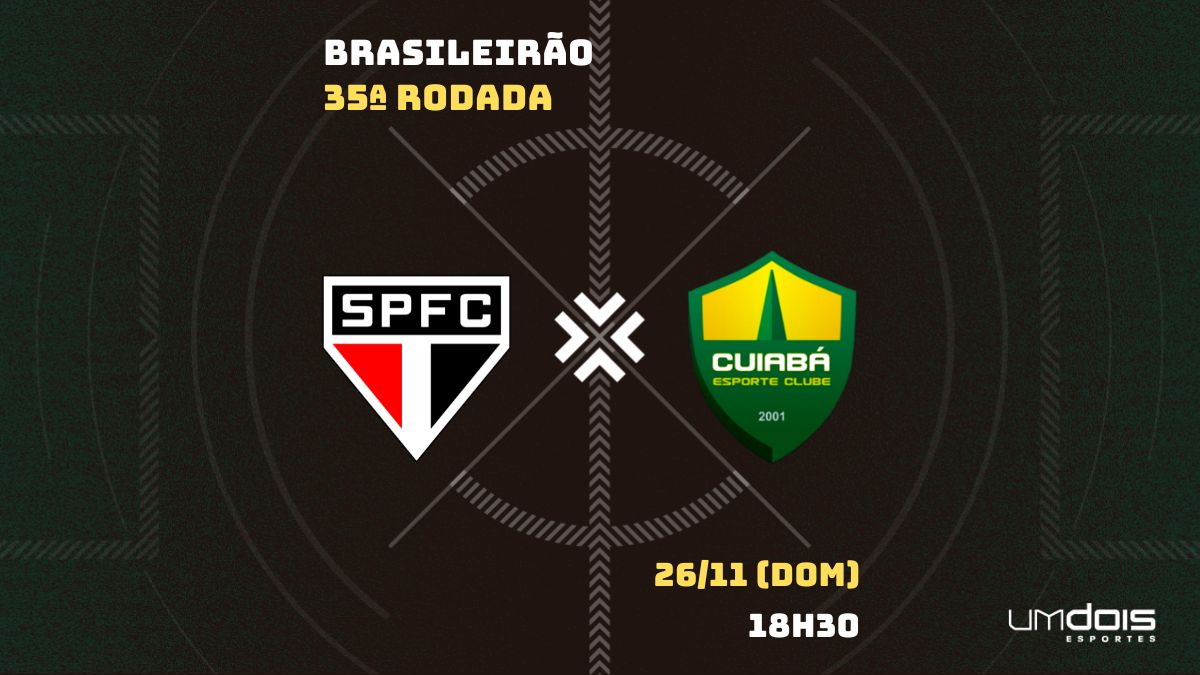 São Paulo x Cuiabá: escalações prováveis, como assistir, data e horário